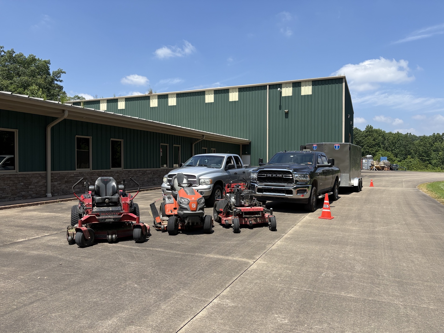 Southern Sons lawn equipment and trucks