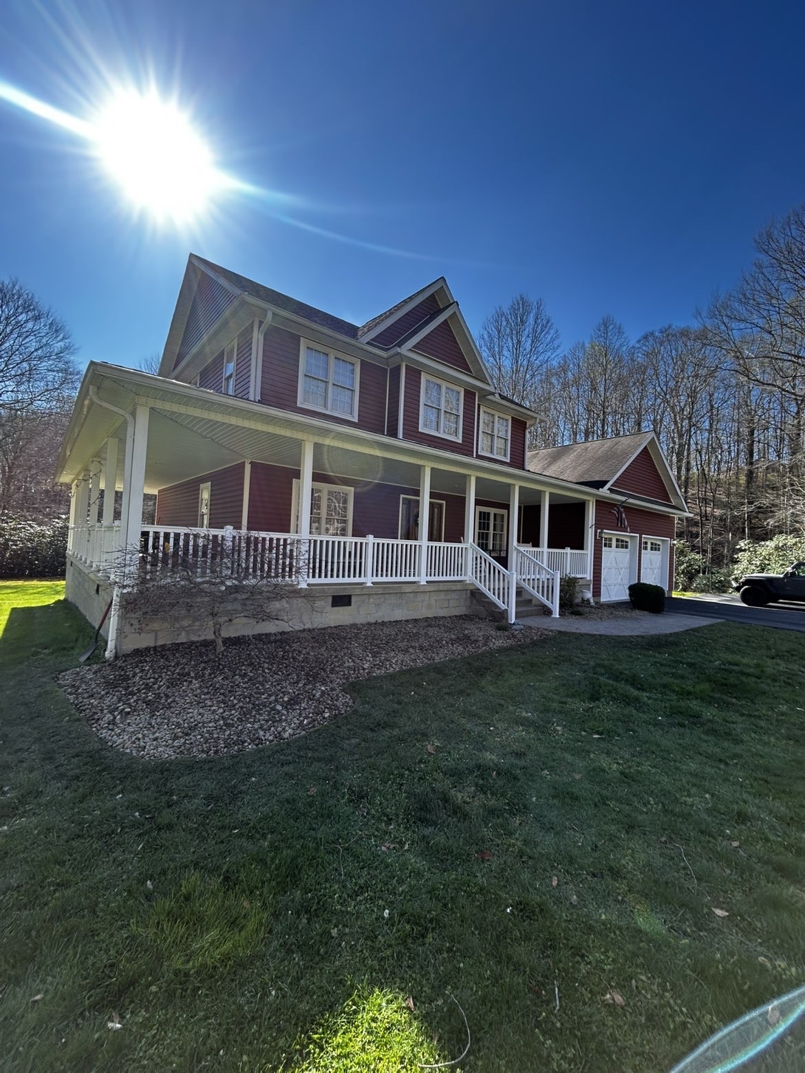 Residential landscaping after